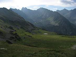 Blick ins Temnosmrecinska dolina mit Koprovsky stit 