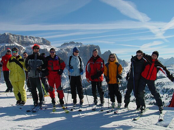 Ski-Gruppe, jedoch ohne unsere 3 Wanderer