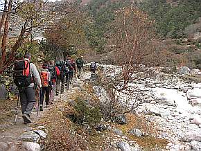 auf dem Weg nach Phortse