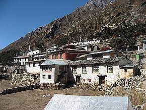 Bllick zum Tempel, Pangboche (3930 m)