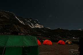 Zelte in der Nacht