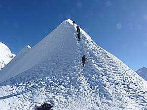 letzter Anstieg zum Gipfel