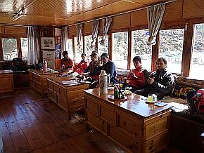 Sherpaland Lodge, Khumjung; mit Ross und Stefan