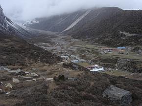 Blick auf Machhermo (4470 m)